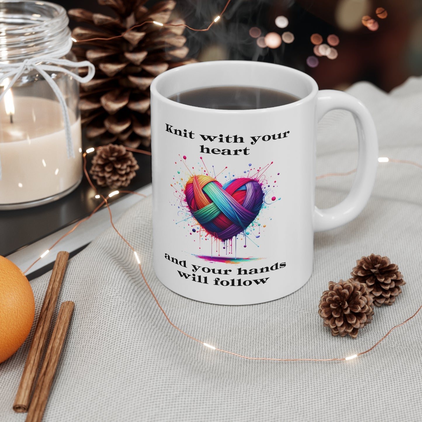 Yarn Mug, Mug for Knitter, Knitting Quote Mug, Tea Mug Custom, Knitting Guild Gift Mug, Gift for Knitter, Fun Quote Mug, Secret Santa Gift,