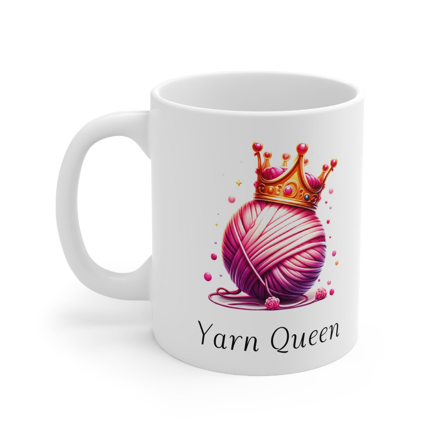 Yarn Queen Mug, Yarn Mug, Grams Coffee Mug, Best Holiday Gifts, Mug for Knitter, Crochet Mug, Tea Mug, In laws Christmas Gift, Aunt Gift