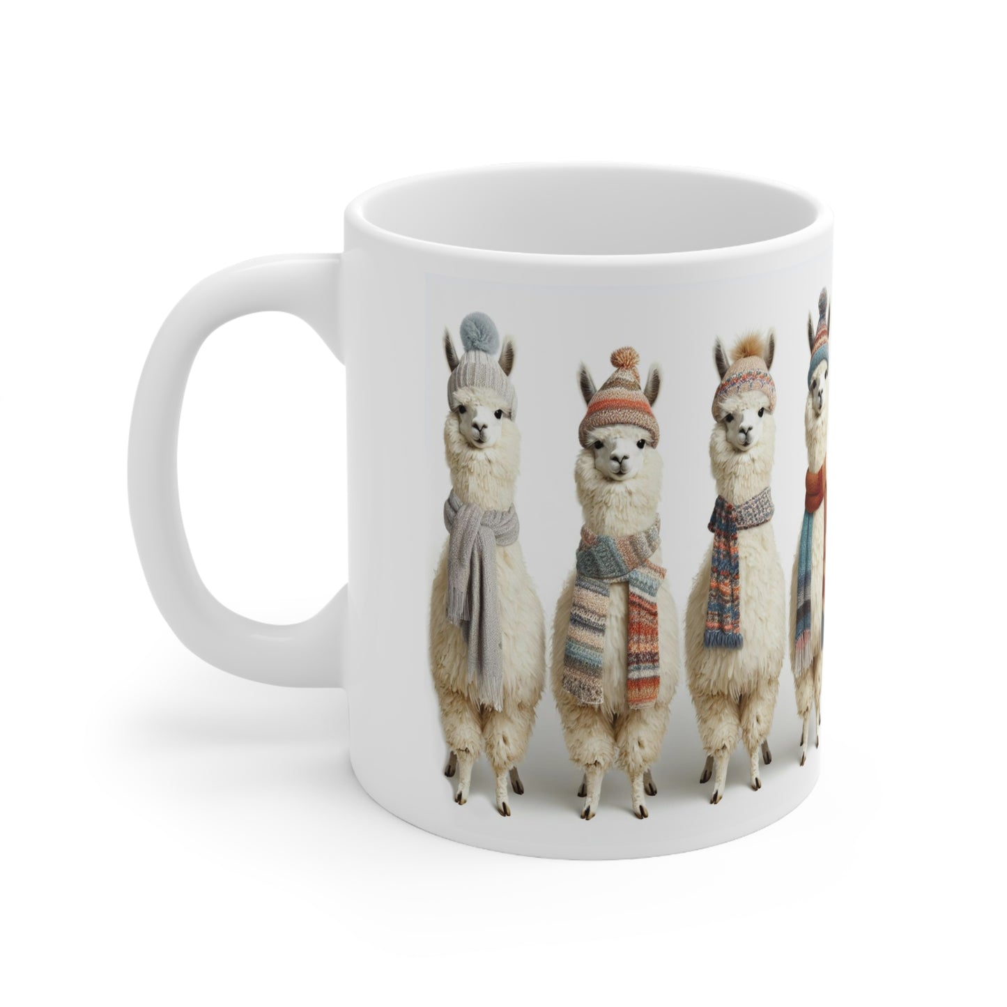Llama Mugs, Christmas Llama Mugs, Tea Mug, 11oz Coffee Mug, Hot Chocolate Mug, White Elephant Gift Coworker, Family, Mugs Christmas Designs