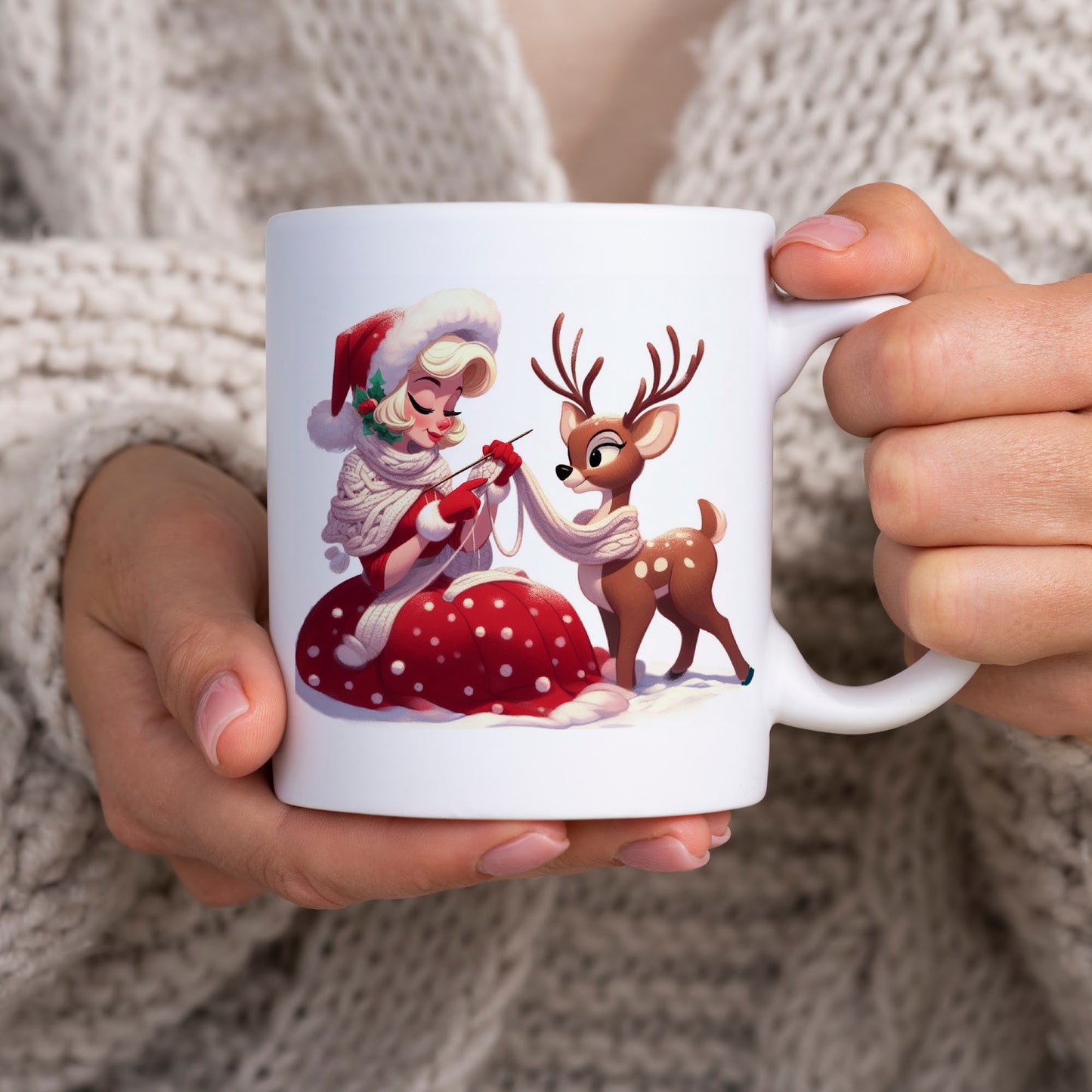 Claus and Reindeer Mug, Unique Christmas Gifts, White Elephant Gifts, Christmas Mug, Mug Christmas Designs, Secret Santa Gift Gift